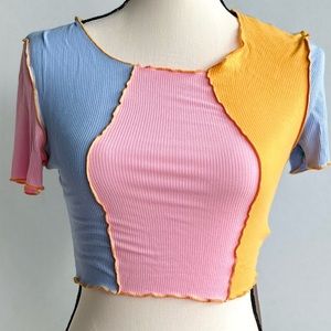 Tricolor Crop Top